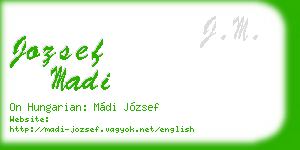 jozsef madi business card