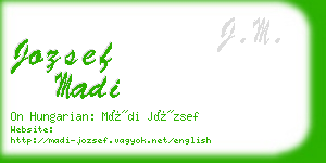 jozsef madi business card